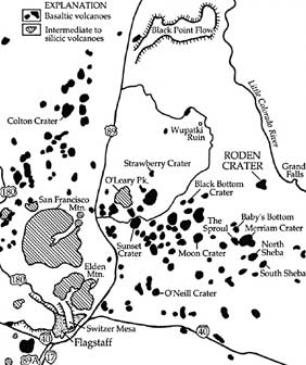 Map of Area Surrounding Roden Crater